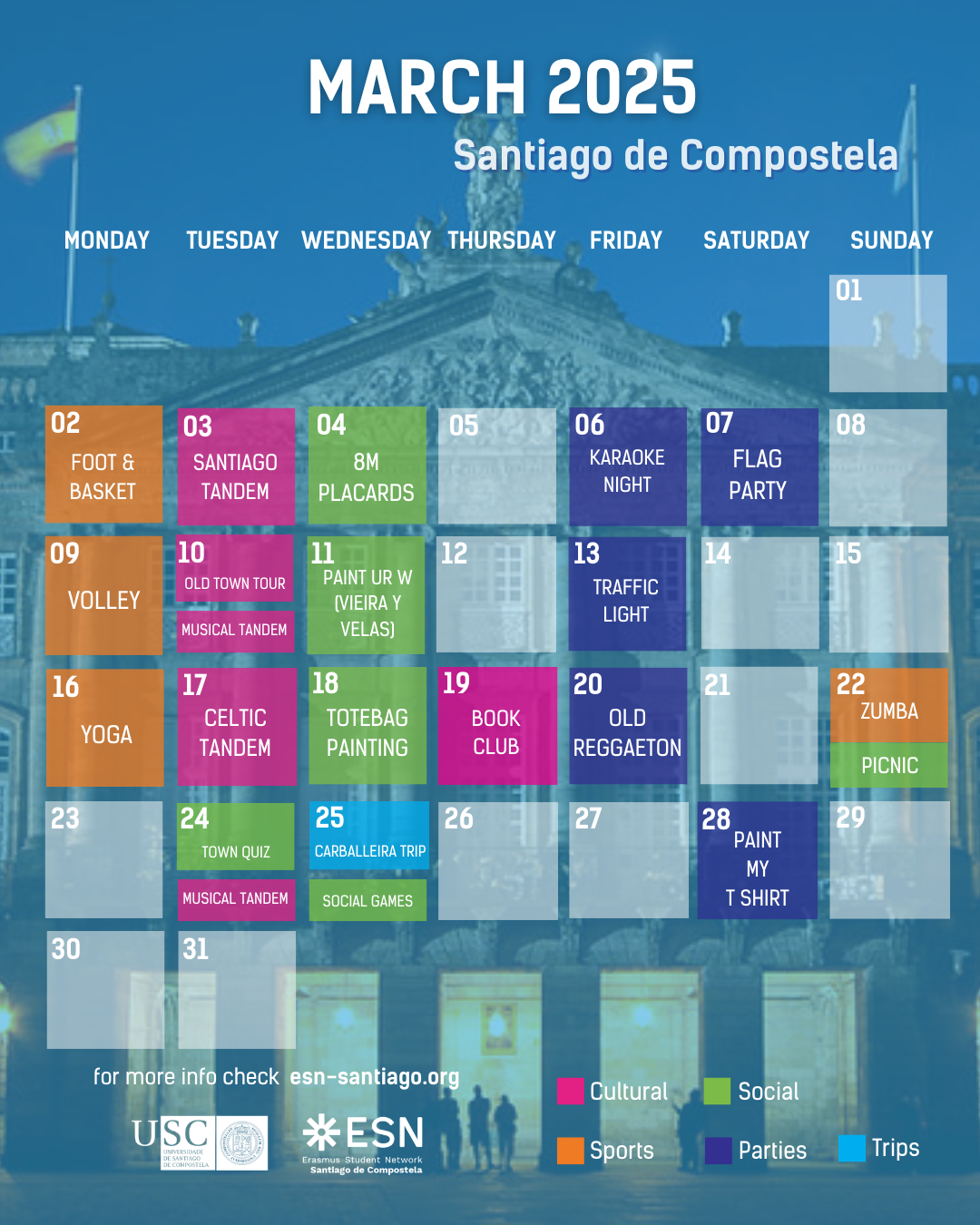 Calendario Diciembre Santiago 2025
